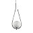 Lustre Pendente ON DROP - PRATA com globo de vidro Branco - Imagem 1