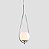 Lustre Pendente ON DROP - PRATA com globo de vidro Branco - Imagem 4