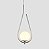 Lustre Pendente ON DROP - PRATA com globo de vidro Branco - Imagem 2