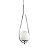 Lustre Pendente ON DROP - PRATA com globo de vidro Branco - Imagem 3