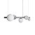 Lustre Pendente Figo PRATA - 6 Globos Esfera de Vidro Branco - Imagem 3