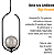 Kit 2  Pendentes Lustres On Clip PRETO globo de vidro FUME - Imagem 6