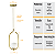 Kit 2 Pendentes Lustres On Clip DOURADO globo de vidro BRANCO - Imagem 5