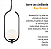 Kit 2 Pendentes Lustres On Clip PRETO globo de vidro BRANCO - Imagem 6