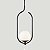 Kit 2 Pendentes Lustres On Clip PRETO globo de vidro BRANCO - Imagem 3