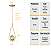 Kit 2 Pendente Lustre On Drop DOURADO globo de vidro AMBAR - Imagem 6
