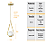 Kit 2 Pendentes Lustres On Drop DOURADO globo de vidro BRANCO - Imagem 6