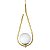 Kit 2 Pendentes Lustres On Drop DOURADO globo de vidro BRANCO - Imagem 2