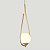 Kit 2 Pendentes Lustres On Drop DOURADO globo de vidro BRANCO - Imagem 3