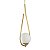 Kit 2 Pendentes Lustres On Drop DOURADO globo de vidro BRANCO - Imagem 4