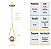 Kit 2 Pendentes Lustres On Drop DOURADO globo de vidro FUME - Imagem 6