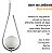 Kit 2 Pendentes Lustres On Drop PRATA globo de vidro BRANCO - Imagem 8
