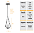 Kit 2 Pendentes Lustres On Drop PRETO globo de vidro BRANCO - Imagem 4