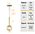 Pendente Globo Esfera de Vidro 12cm - OURO - Vidro Âmbar - Imagem 3