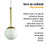 Pendente Globo Esfera de Vidro 12cm - OURO - Vidro Branco - Imagem 6
