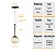 Pendente Globo Esfera de Vidro 12cm - PRETO - Vidro Âmbar - Imagem 4