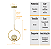Pendente Lustre On Loop DOURADO com globo de vidro AMBAR - Imagem 5