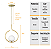 Pendente Lustre On Loop DOURADO com globo de vidro FUME - Imagem 7