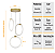 Lustre 3 pendente Circular AURA 25cm - OURO - LED 45w 6000k - Imagem 4