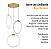 Lustre 3 pendente Circular AURA 25cm - OURO - LED 45w 6000k - Imagem 6