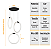 Lustre 3 pendente Circular AURA 25cm - PRETO - LED 45w 6000k - Imagem 4