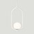 Lustre Pendente ON CLIP - BRANCO com globo de vidro branco - Imagem 2