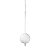 Lustre Pendente ON CLIP - BRANCO com globo de vidro branco - Imagem 3