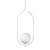 Lustre Pendente ON CLIP - BRANCO com globo de vidro branco - Imagem 1