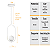 Kit 2  Pendentes Lustres On Clip BRANCO globo de vidro Branco - Imagem 6