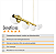 Lustre Pendente Figo OURO - 5 Globos Esfera de Vidro Branco - Imagem 6