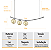 Lustre Pendente Katana PRATA 3 Globos Esfera Vidro Âmbar - Imagem 5