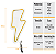 Painel Luminoso Letreiro Criativo RAIO - Neon LED Amarelo - Imagem 5