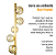 Lustre Vertical Figo OURO - 5  Globos Esfera de Vidro Âmbar - Imagem 7