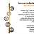 Lustre Vertical Figo OURO - 5  Globos Esfera de Vidro Fumê - Imagem 7