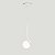 Lustre Pendente ON LY - BRANCO com globo de vidro Branco - Imagem 2
