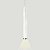 Pendente Tubo Palito 30cm - Branco com Anel Prata - Imagem 3