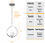Pendente Lustre On Loop PRATA com globo de vidro BRANCO - Imagem 7