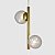 Lustre Pendente Figo OURO - 2 Globos Esfera de Vidro Fumê - Imagem 2