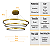 Lustre Pendente Ring 3 Aros 105w 3000k- Ouro - Imagem 9