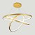 Lustre Pendente Ring 3 Aros 105w 3000k- Ouro - Imagem 4