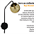 Arandela New Figo Preto c/ plug e interruptor - Vidro Âmbar - Imagem 9