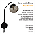 Arandela New Figo Preto c/ plug e interruptor - Vidro Fumê - Imagem 9
