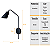 Arandela de Parede New City c/ Plug e interruptor - Preto - Imagem 6