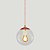 Pendente Globo Esfera de Vidro Cristal 14cm - BRONZE - Imagem 2