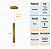 Kit 3 Pendente Tubo Palito 30cm - Ouro + Lampada LED 4W - Imagem 4