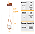 Lustre Pendente ON DROP - BRONZE com globo de vidro Branco - Imagem 5