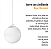 Pendente BRANCO C/ Globo de Vidro BRANCO de 14cm + LED 2W - Imagem 6