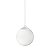 Pendente BRANCO C/ Globo de Vidro BRANCO de 14cm + LED 2W - Imagem 2