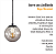 Pendente BRANCO C/ Globo de Vidro CRISTAL de 14cm + LED 2W - Imagem 6