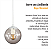 Pendente BRANCO C/ Globo de Vidro FUME de 14cm + LED 2W - Imagem 6